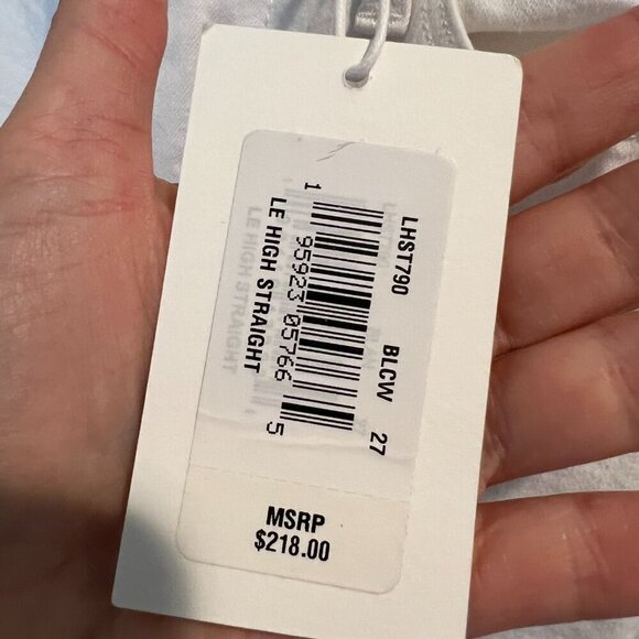 NWT Frame White Le High Ripped Straight Leg High Rise Jeans, Size 27 - Picture 14 of 14